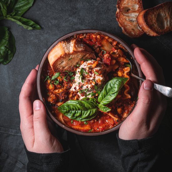 Vegan Lasagna Soup