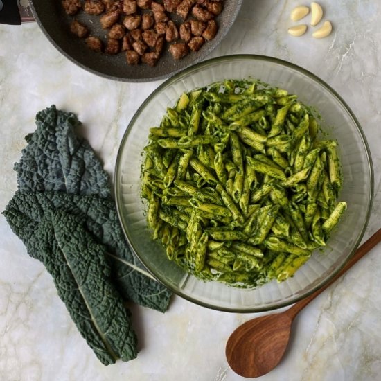 Kale Pesto and Sausage Pasta