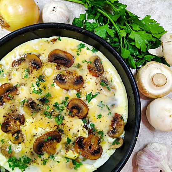 Roasted Mushrooms with Eggs