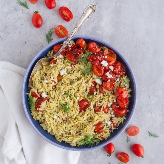 Roasted Tomato & Pesto Orzo