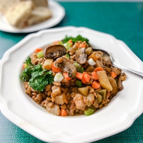 Vegan Lentil Irish Stew