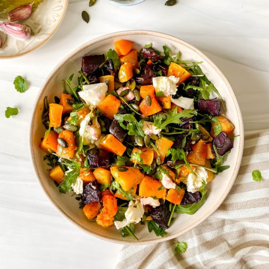 Butternut and beetroot salad