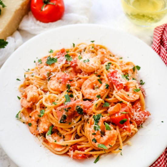 Shrimp Rossini Pasta