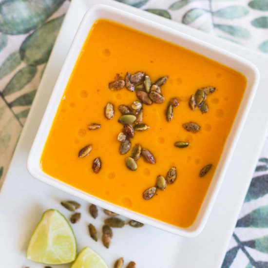 Thai Red Curry Sweet Potato Soup