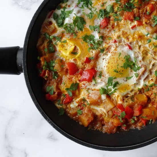 Veggie Pisto with eggs