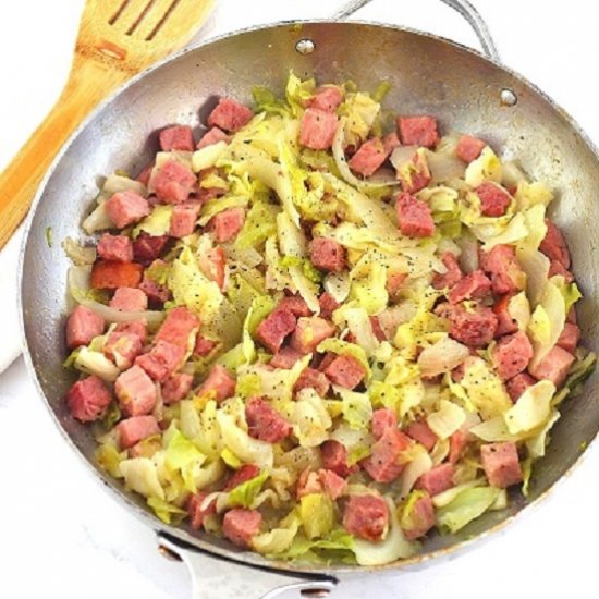 sautéed ham and cabbage