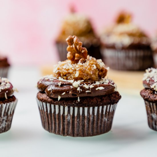 GF German Chocolate Cupcakes