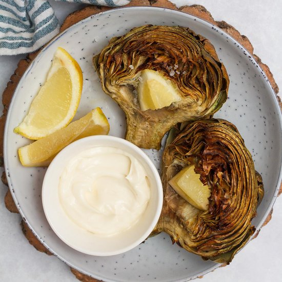 Air Fryer Roasted Artichokes