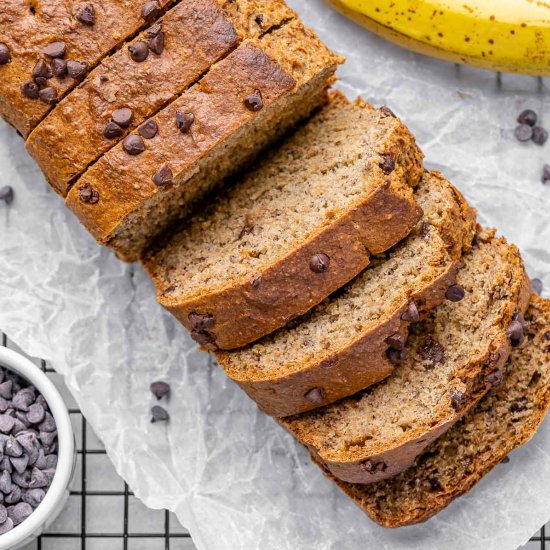 SIMPLE AND MOIST VEGAN BANANA BREAD