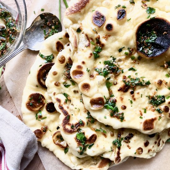 tieghan’s herbed garlic butter naan