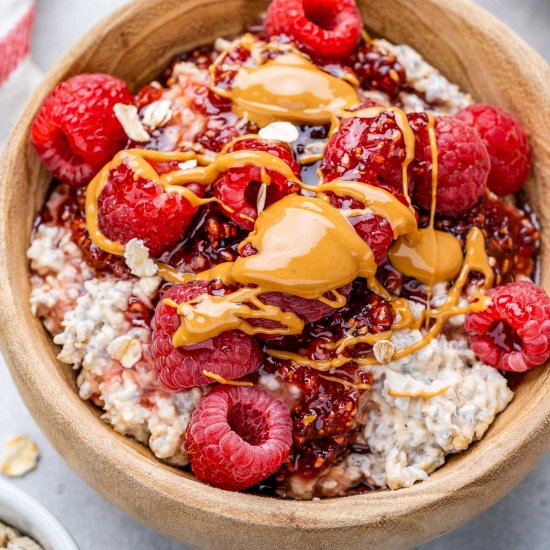 HEALTHY PB AND J OVERNIGHT OATS