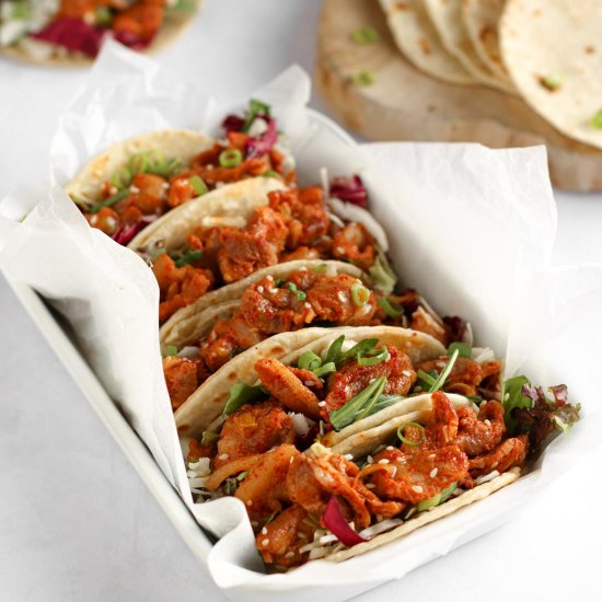 Korean Spicy Pork Tacos