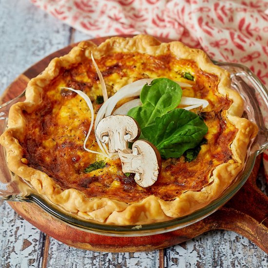 Spinach Mushroom Quiche