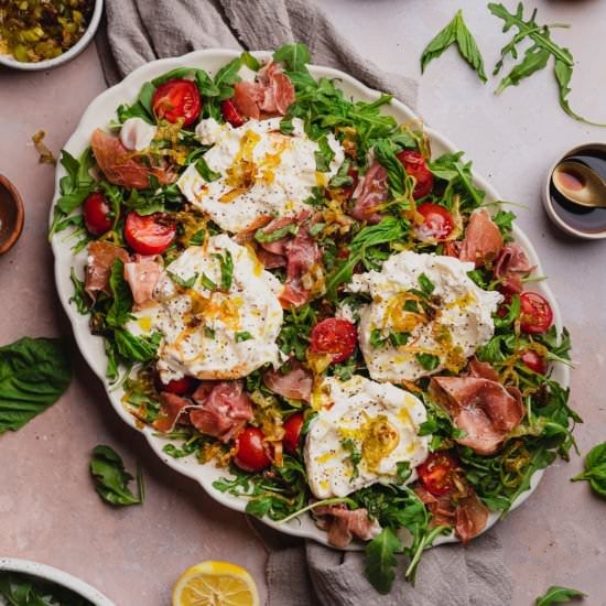 Burrata and Prosciutto Salad