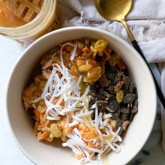 vegan carrot cake oatmeal