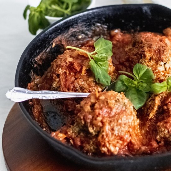 Easy Baked Italian Beef Meatballs