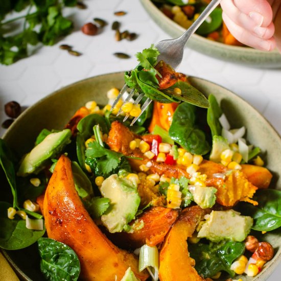 Roast Pumpkin Salad & Charred Corn