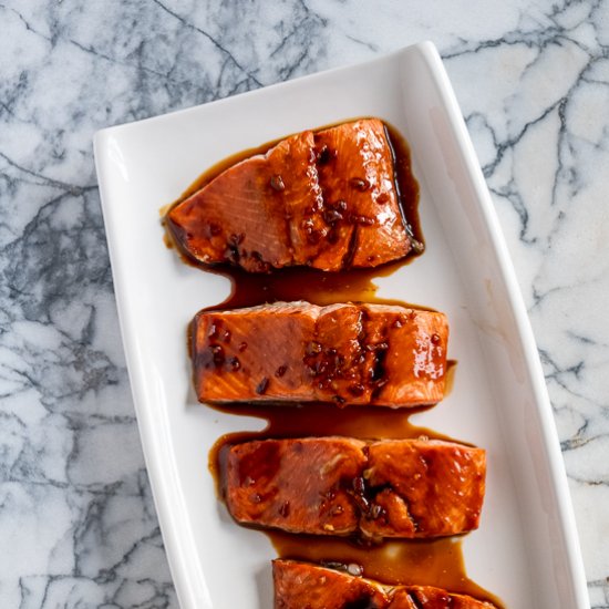 Brown Sugar Honey Glazed Salmon