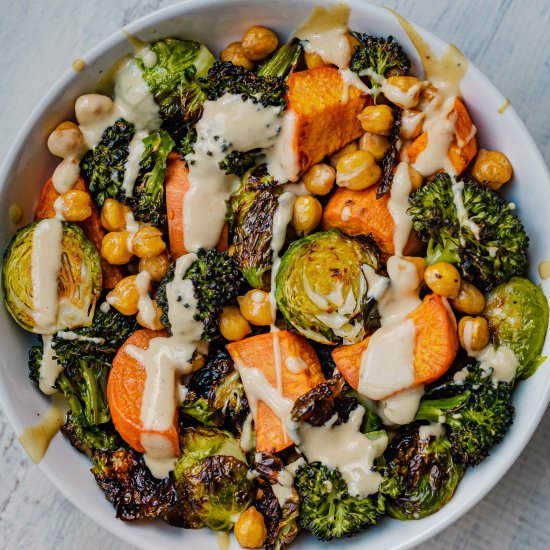 Roasted Chickpea & Veggie Bowl