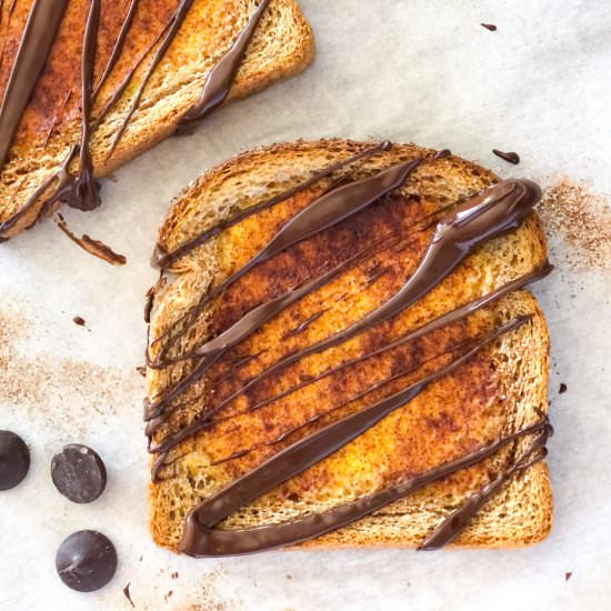 Churro Custard Toast with Chocolate