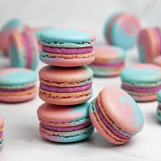 Cotton Candy Macarons