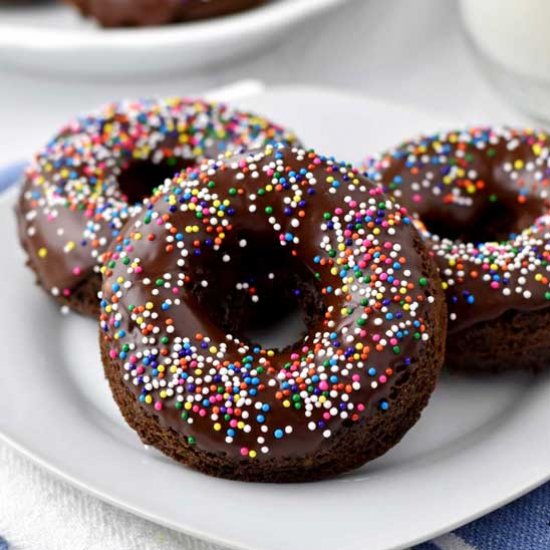 Chocolate Donuts with Sprinkles GF