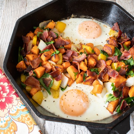 Sweet Potato Hash and Eggs