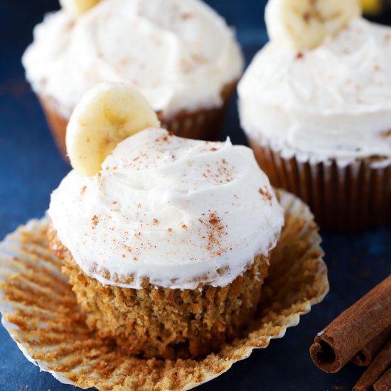 Healthy Banana Cupcakes