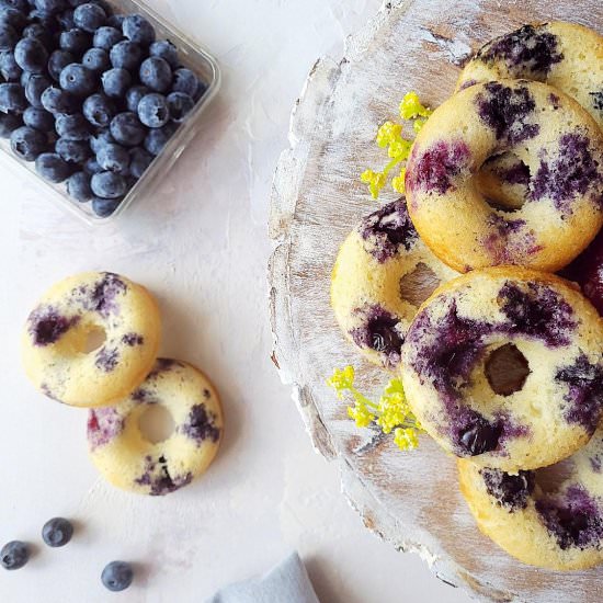 Baked Blueberry Donuts