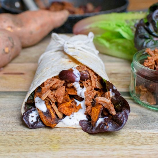 Jerk Jackfruit Wrap