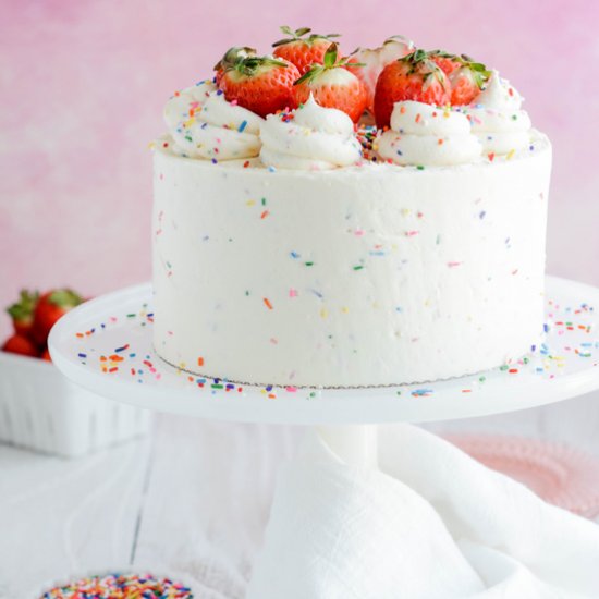 Strawberry Confetti Cake