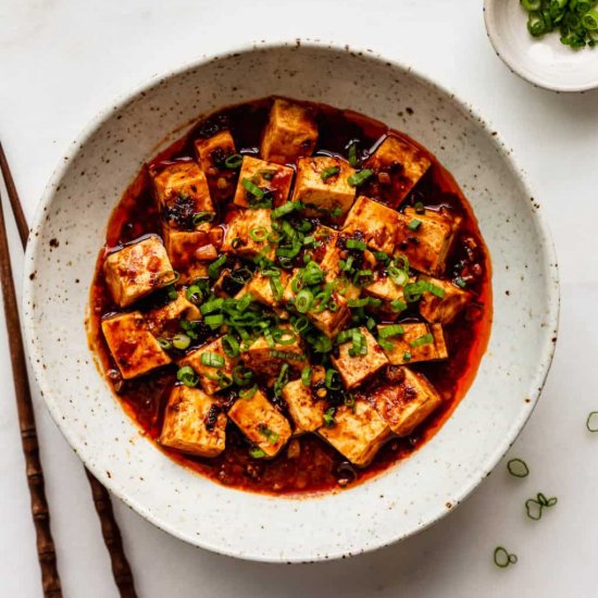 Vegetarian mapo tofu