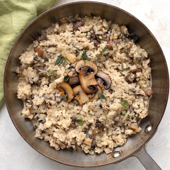 Mushroom Cauliflower Risotto