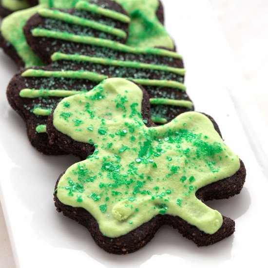 Keto Shamrock Sugar Cookies