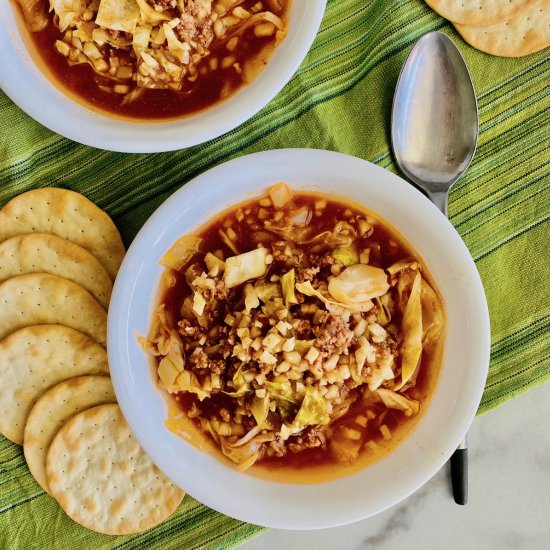 Slow Cooker Cabbage Roll Soup