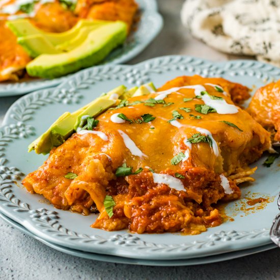 Chile Relleno Enchiladas Casserole