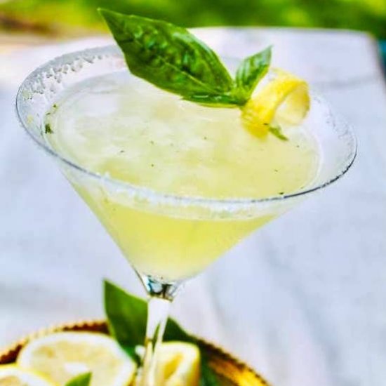 Basil Lemon Drop Martini