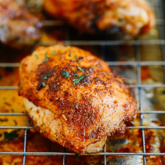 Easy Baked Chicken Thighs