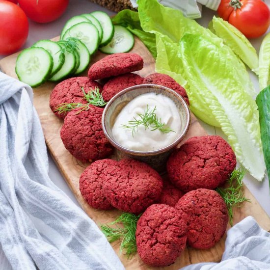 Baked Beetroot Falafel