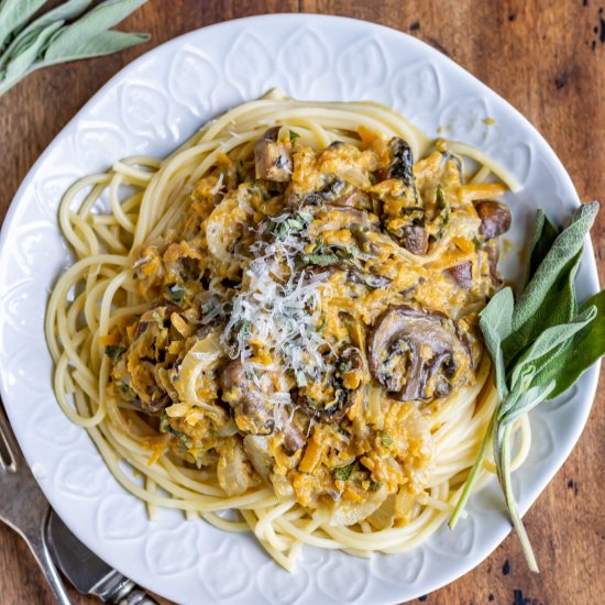 Butternut Squash Mushroom Pasta