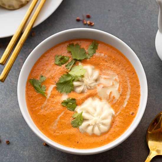 Jhol Achar Soup for Momo Dumplings