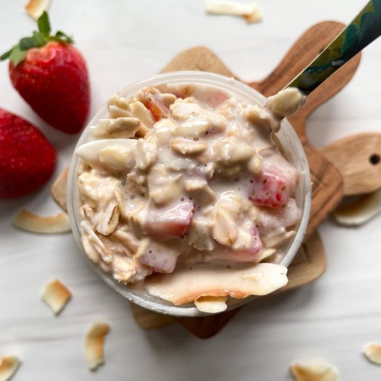 Coconut Strawberry Overnight Oats