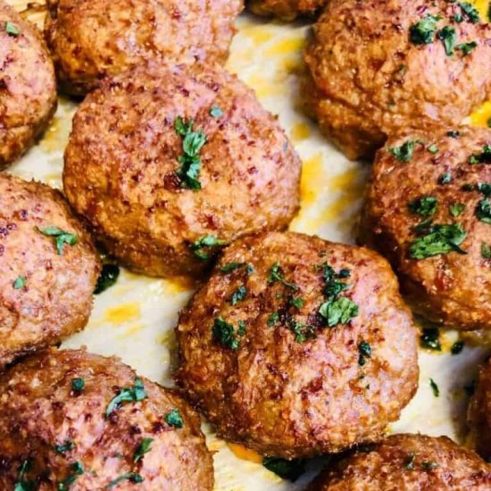 Baked Taco Stuffed Meatballs