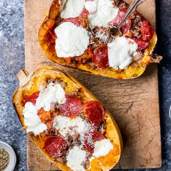 Pizza Stuffed Spaghetti Squash