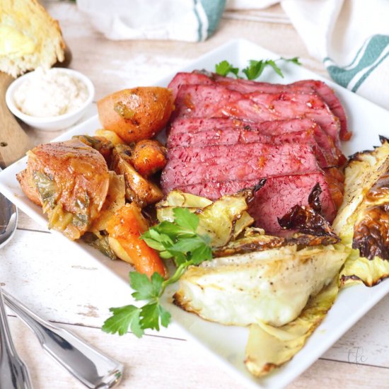 Best Baked Corned Beef and Cabbage