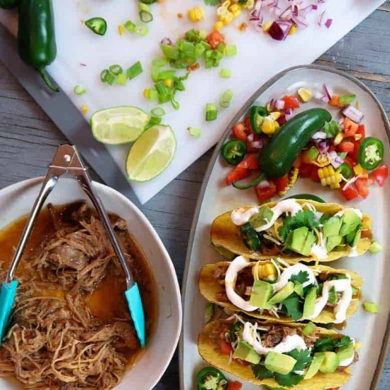 Slow Cooker Pulled Pork Tacos