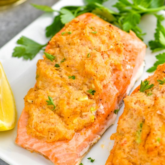 Crab Stuffed Salmon