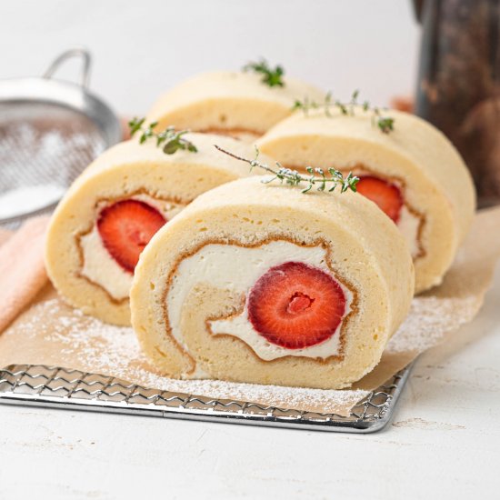 Strawberry Roll Cake