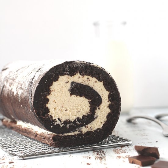 Easy Keto Chocolate Roll Cake