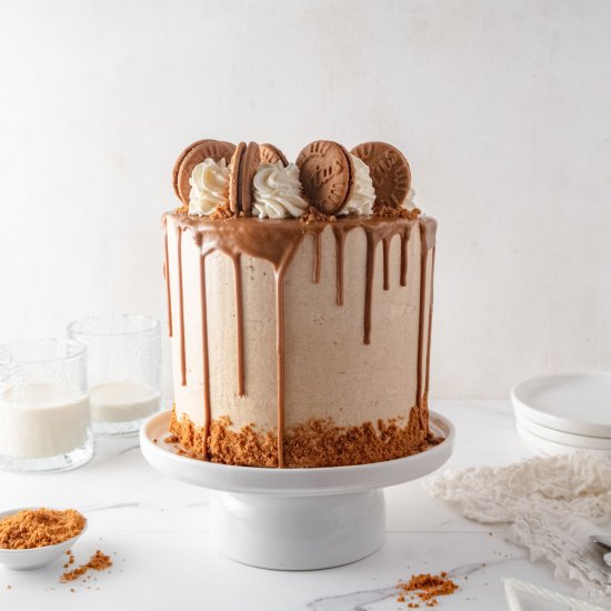 Vegan Biscoff Drip Cake